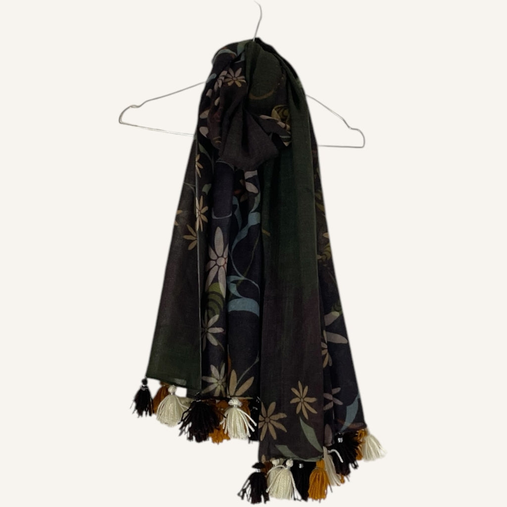 erfurt luxury Abstract Wool Scarves 85 Brownie