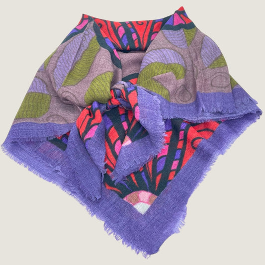 erfurt luxury Big flower Scarves 35 Red