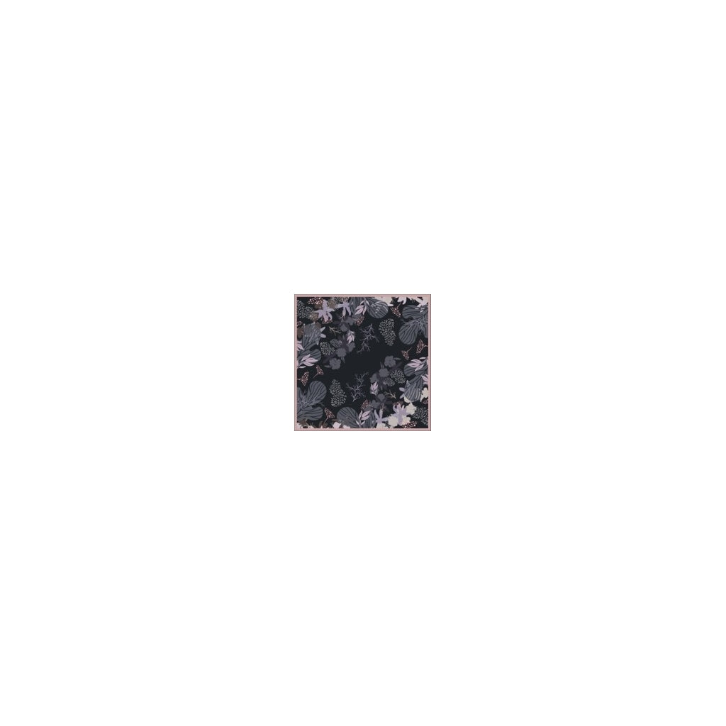 erfurt luxury Black flower Scarves 09 Black Night