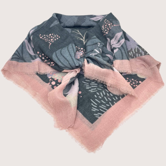 erfurt luxury Black flower Scarves 09 Black Night