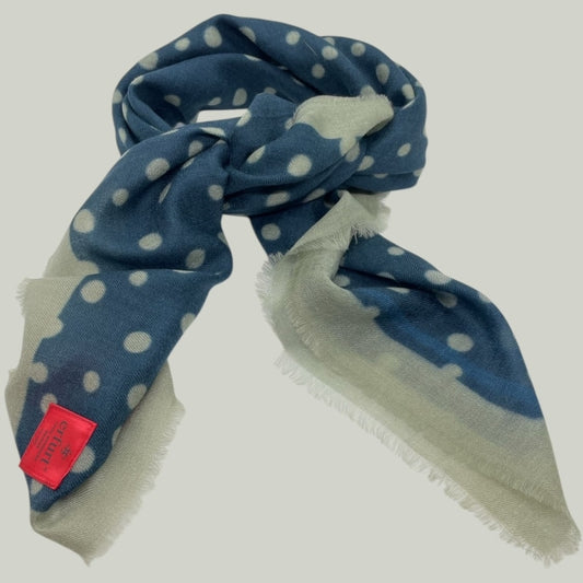 erfurt luxury Dot Cashmere Scarves 69 Navy Blue
