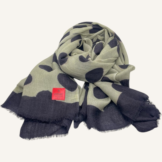 erfurt luxury Dotted Wool Scarves 09 Black Night