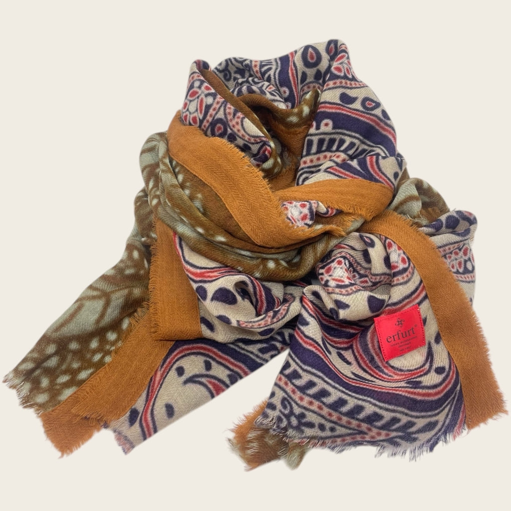 erfurt luxury Double Wool Scarves 69 Navy