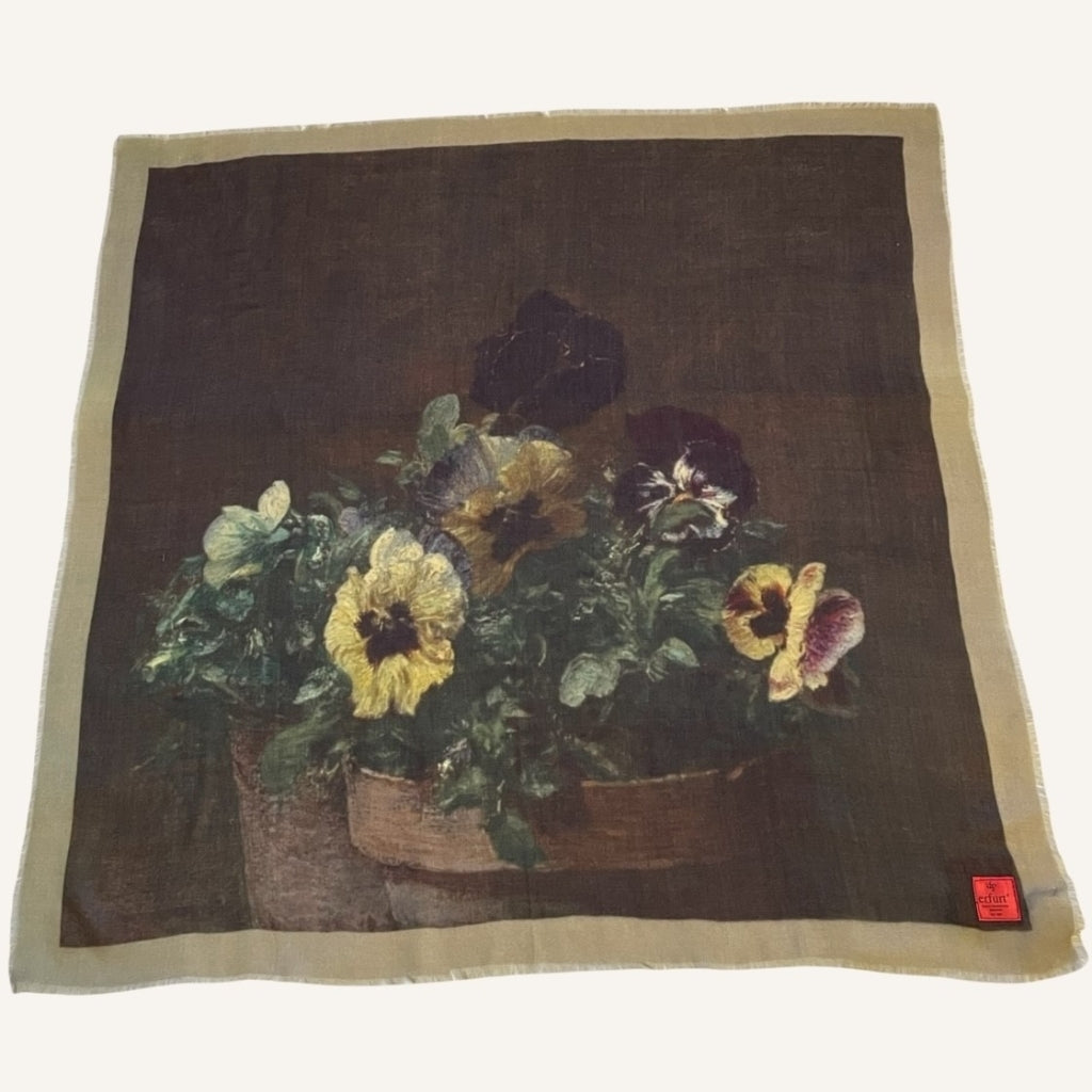 erfurt luxury French flower vintage Cashmere Scarves 85 Brownie