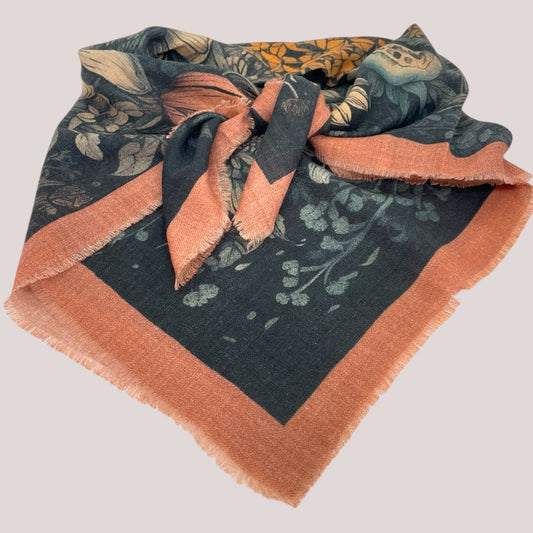 erfurt luxury French vintage flowers Scarves 85 Brownie