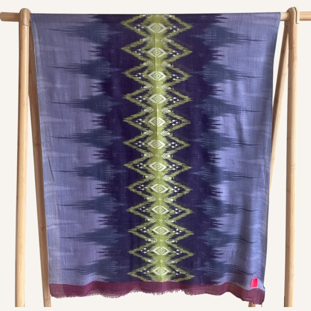 erfurt luxury Geometric floral Cashmere Scarves 69 Navy