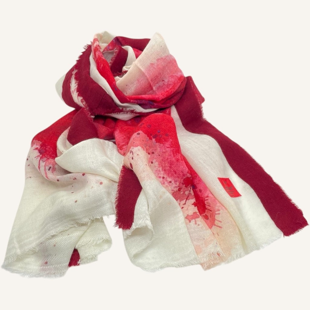 erfurt luxury Hearts Wool Scarves 35 Red