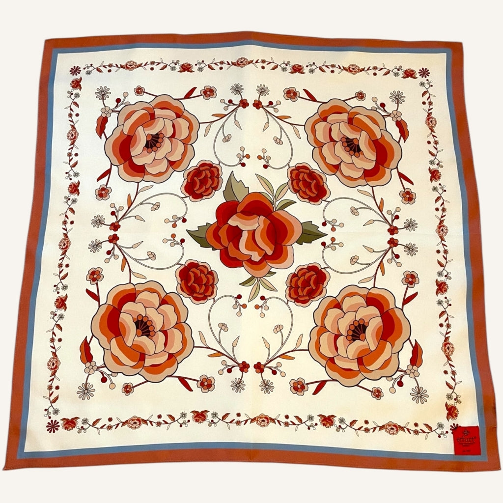 erfurt luxury Oriental vintage Silk Scarves 15 Almond