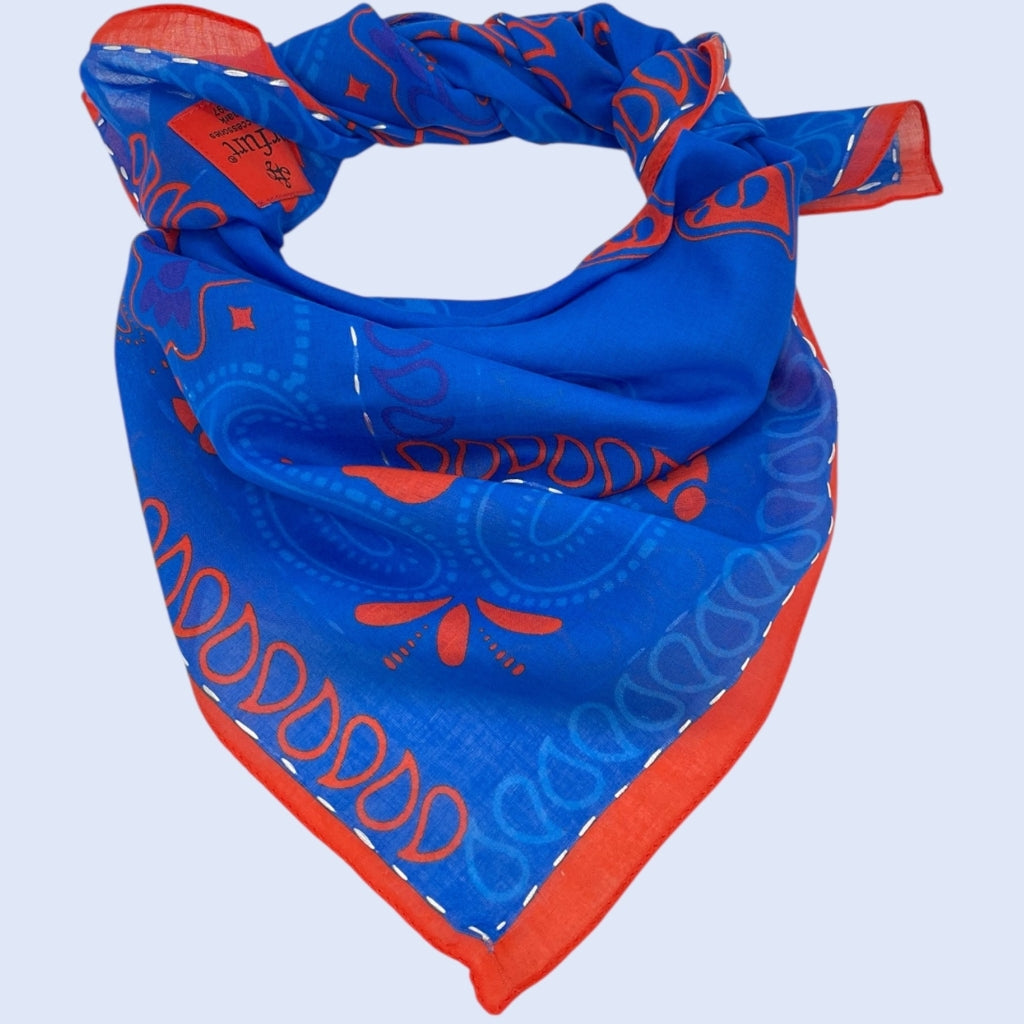 erfurt luxury Paisley beauty Small scarves 68 Blue