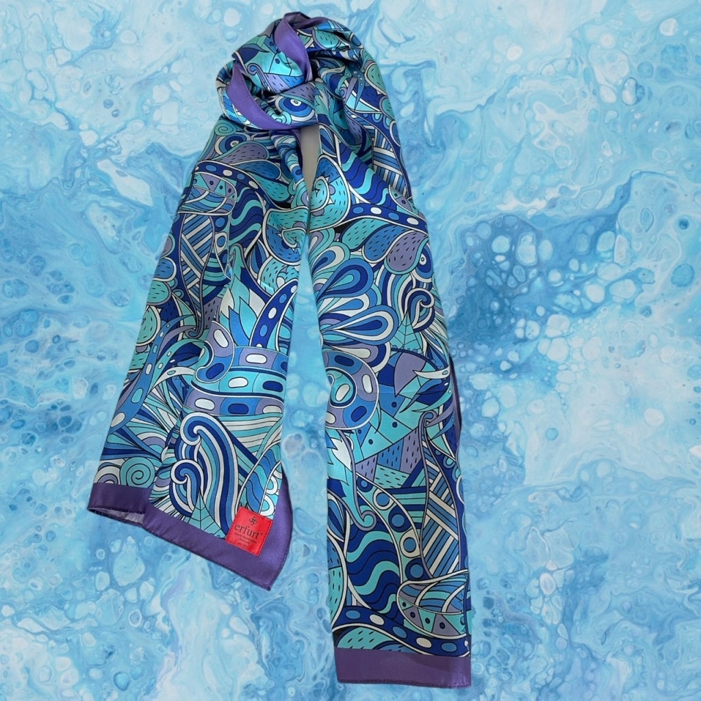 erfurt luxury  Scarves 68 Blue