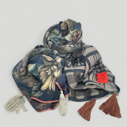 erfurt luxury Vintage Scarves 09 Black Night