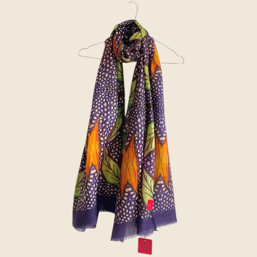 erfurt luxury Wallpaper Cashmere Scarves 69 Navy