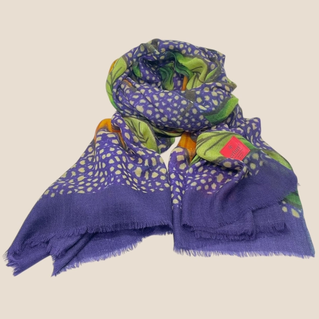 erfurt luxury Wallpaper Cashmere Scarves 69 Navy