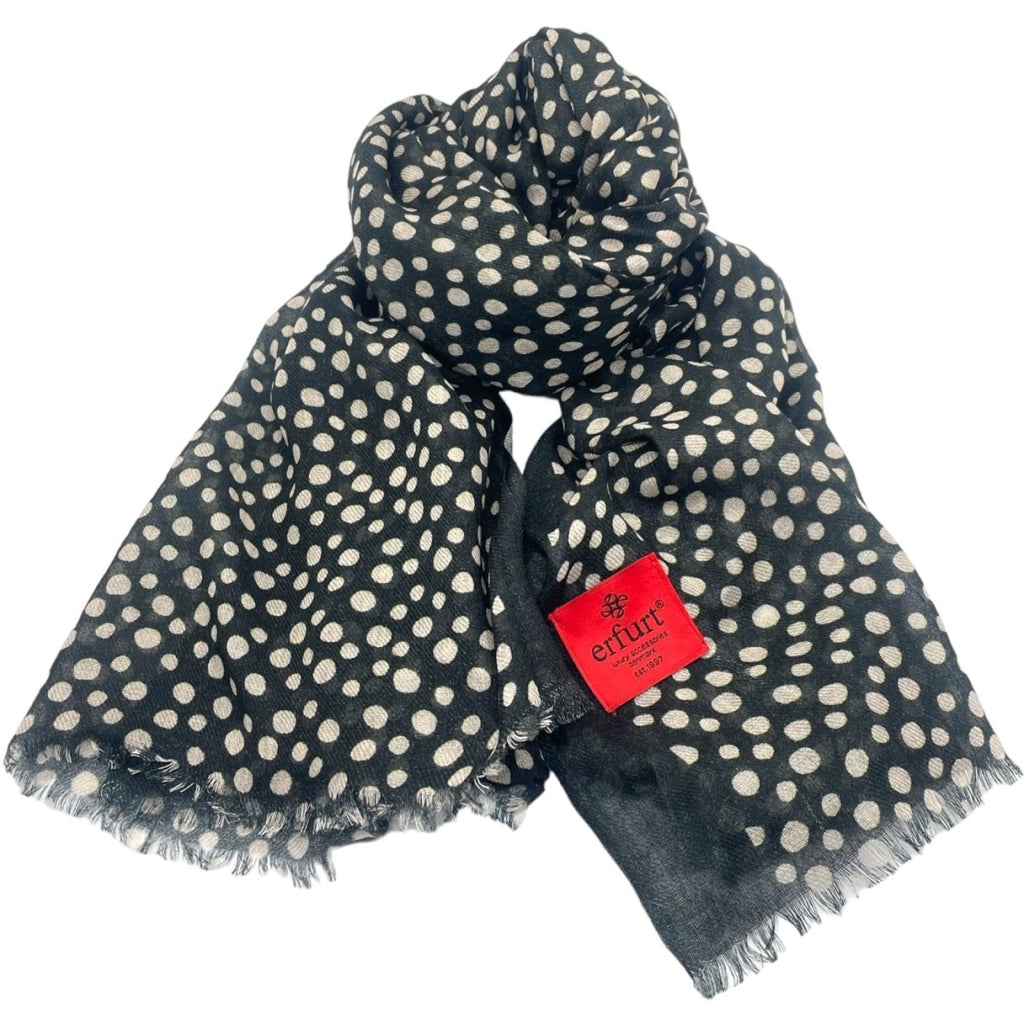 erfurt luxury Balloon dots Scarves 09 Black Night