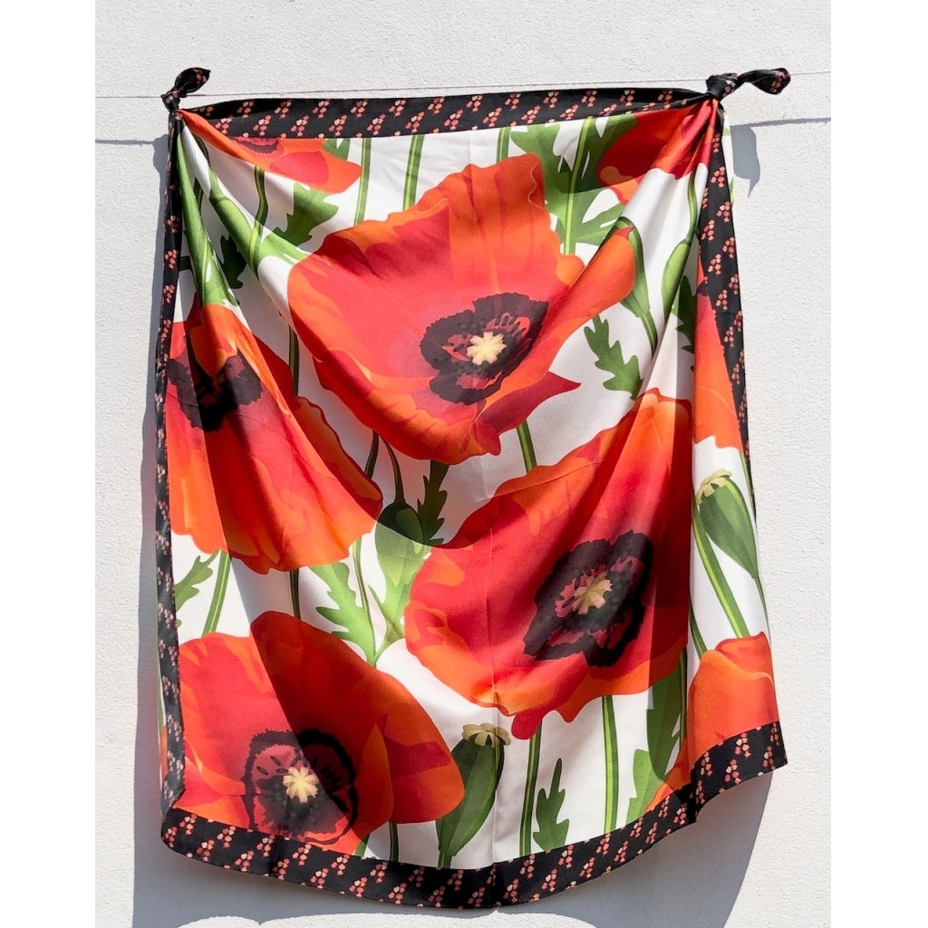 erfurt luxury Big red flower Scarves 35 Red