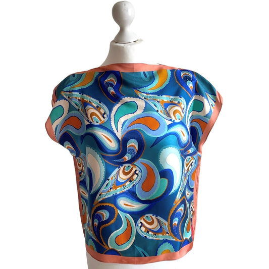 erfurt luxury Blue paisley Top 68 Blue