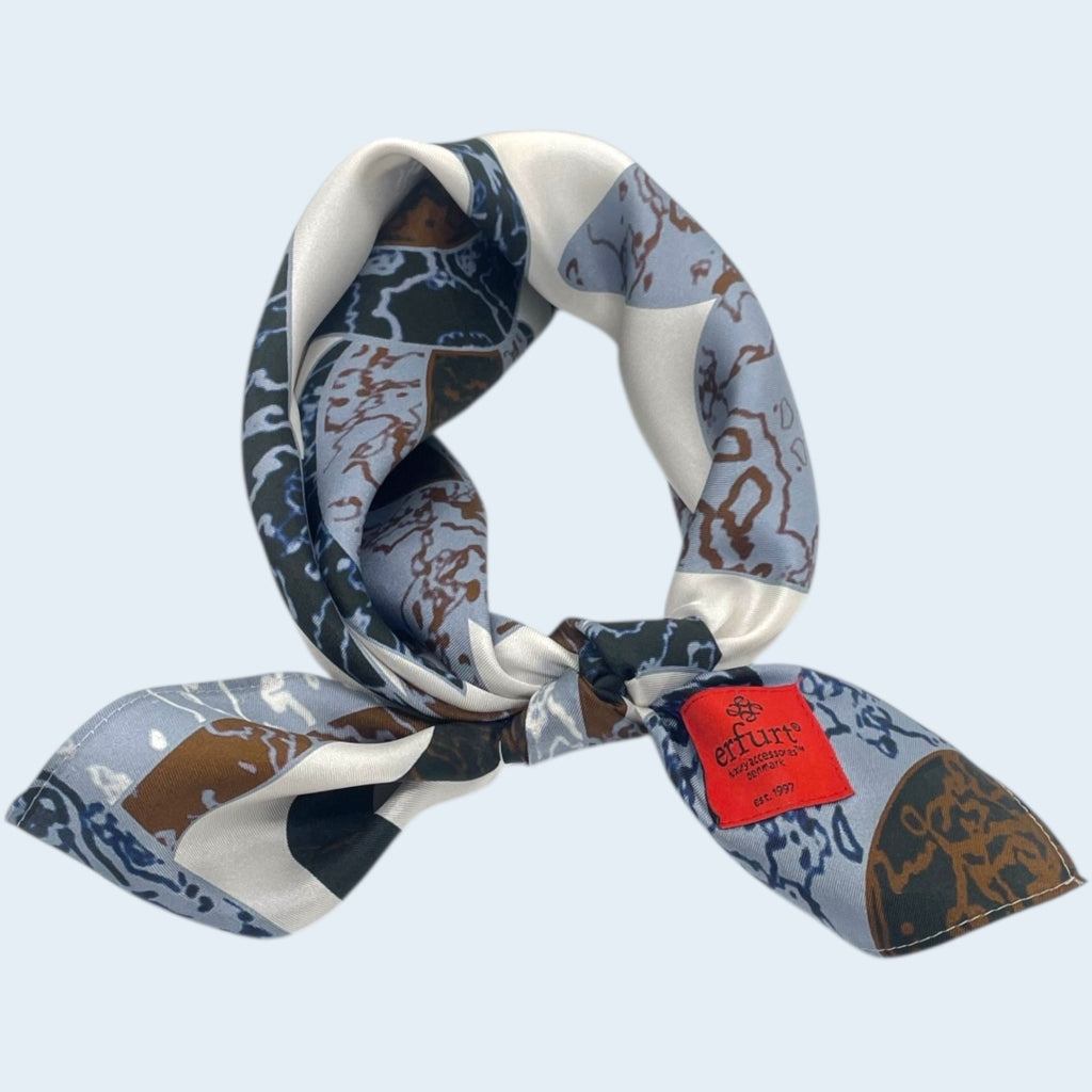erfurt luxury Blue wave Small scarves 60 Baby Blue