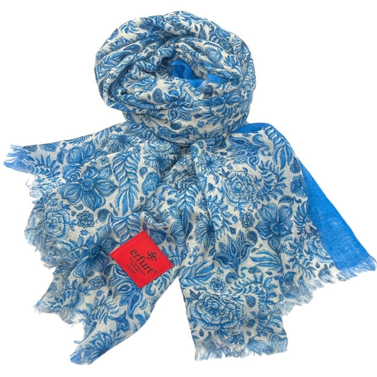 erfurt luxury Botanic blues Scarves 69 Navy