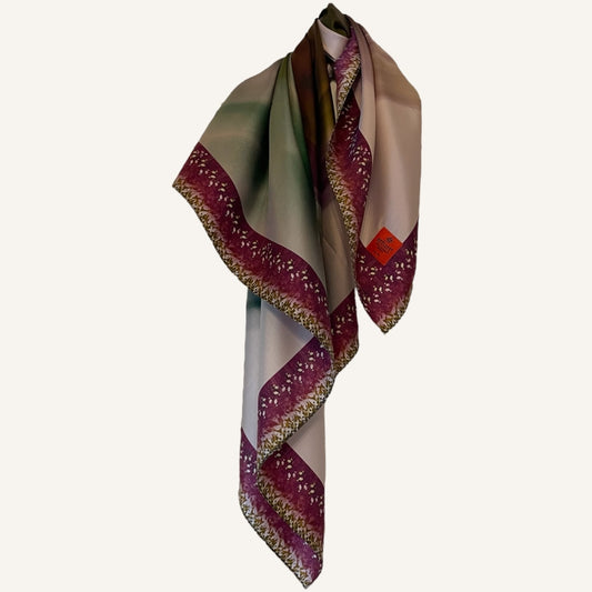 erfurt luxury Colorful Silk Scarves 79 Purple Velvet