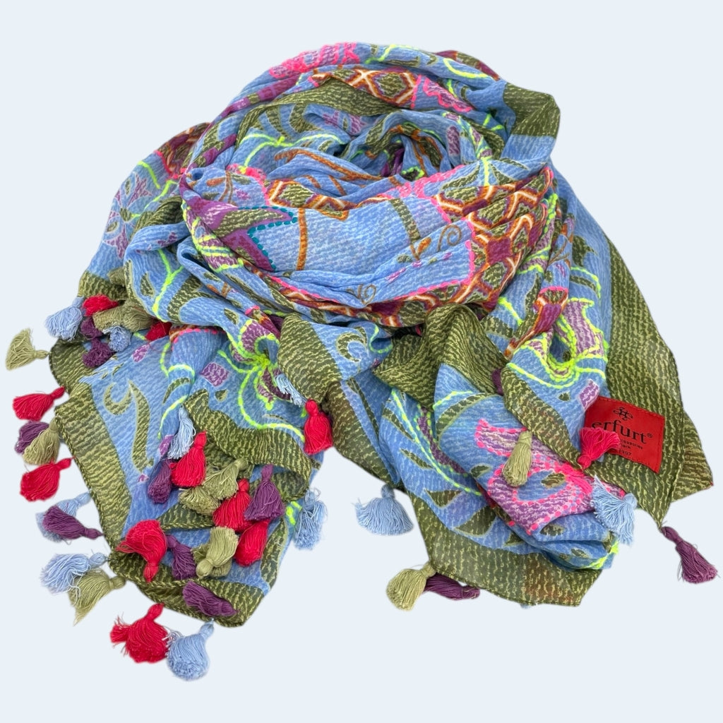 erfurt luxury Fantasy handmade Sarong & scarf Scarves 62 Dream Blue