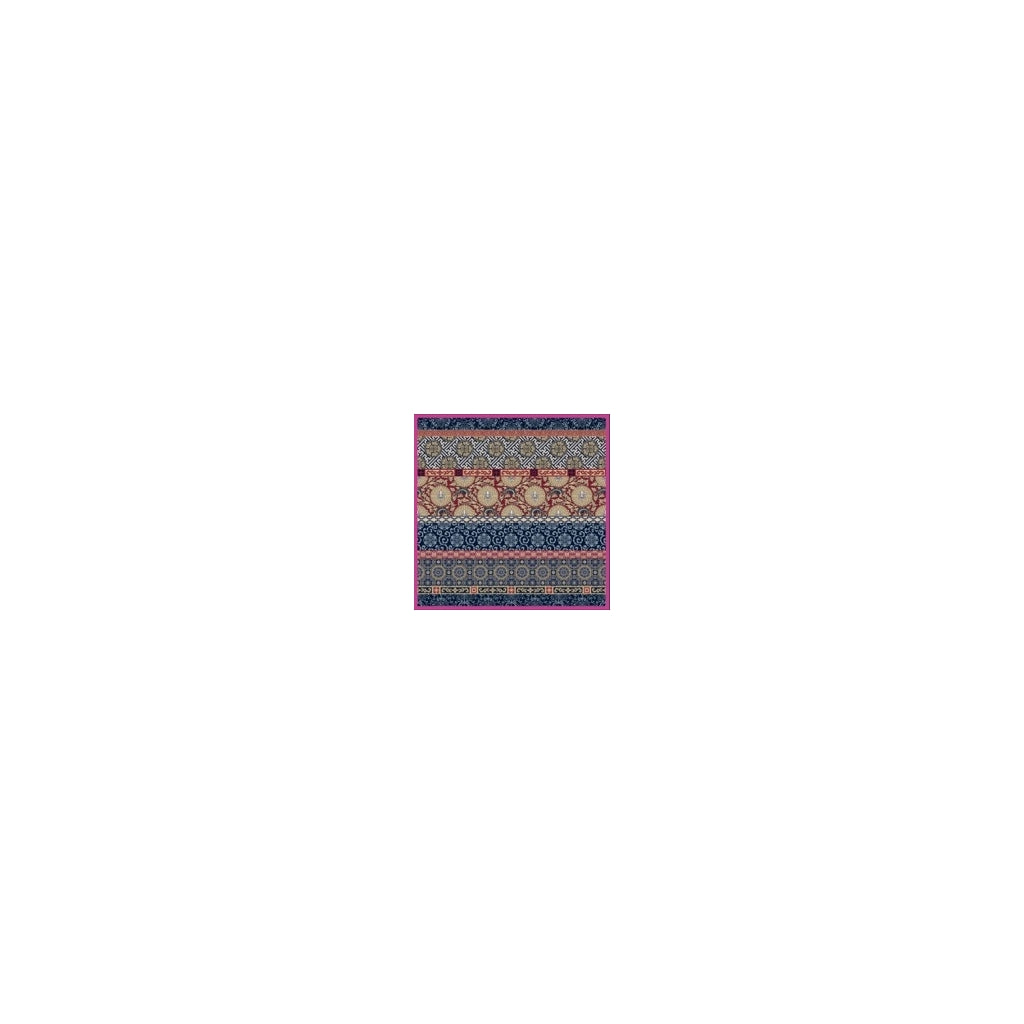 erfurt luxury Folklore Scarves 69 Navy Blue