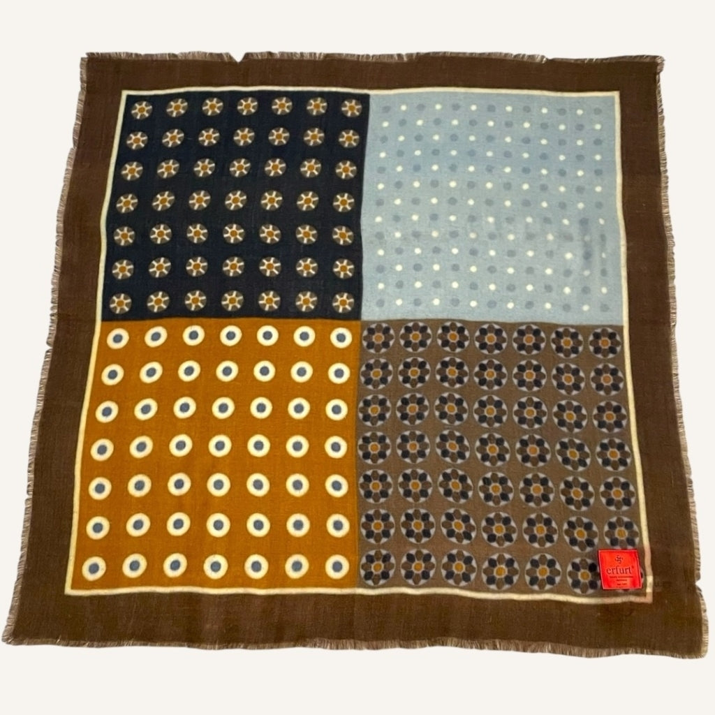 erfurt luxury Four Leaf Cashmere Scarves 85 Brownie