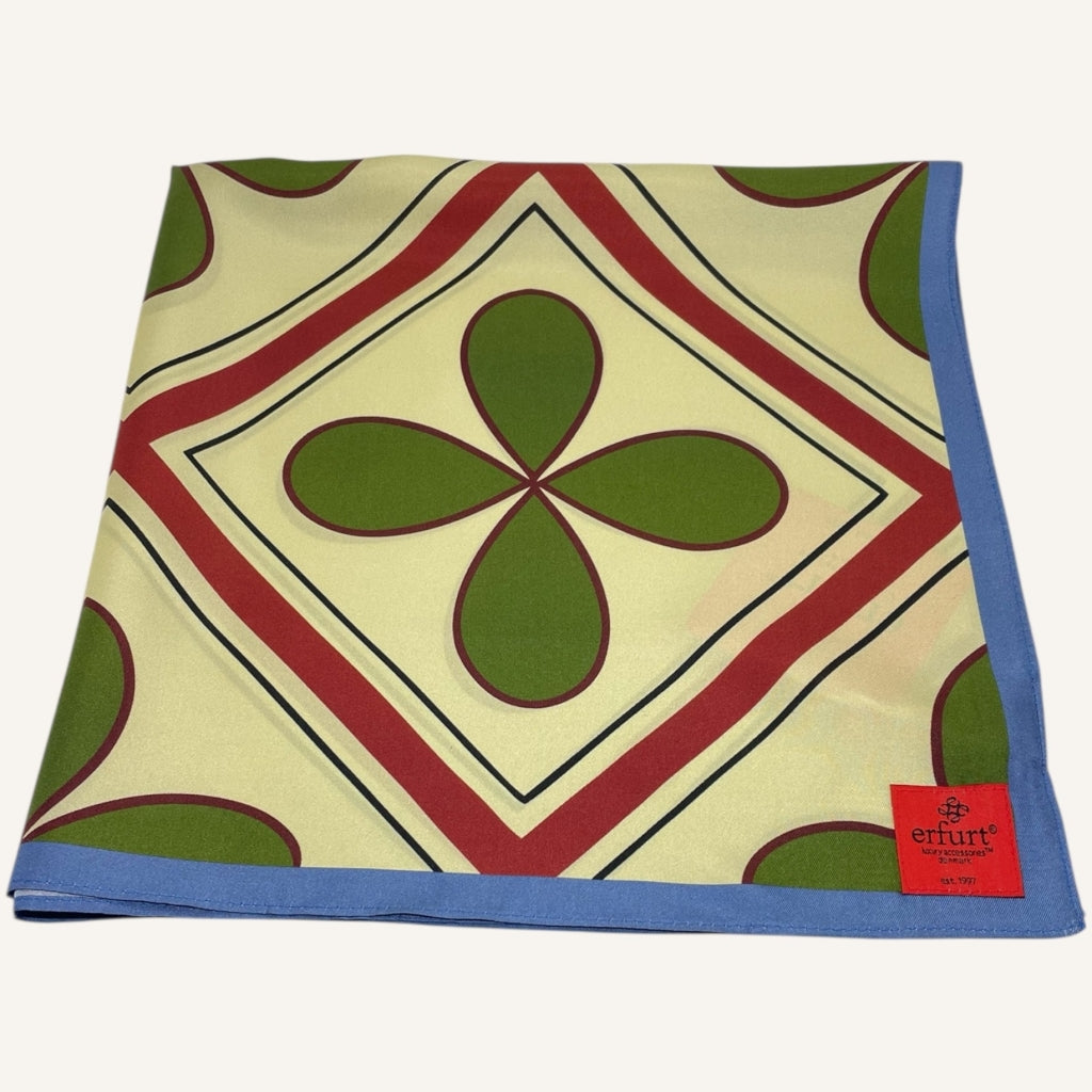 erfurt luxury Four leaf clover Small scarves 45 Grass