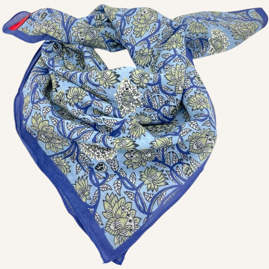 erfurt luxury Important detail Small scarves 65 Colony Blue