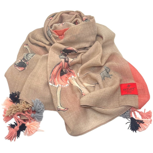 erfurt luxury Lady walk your dog Scarves 30 Primrose Rose