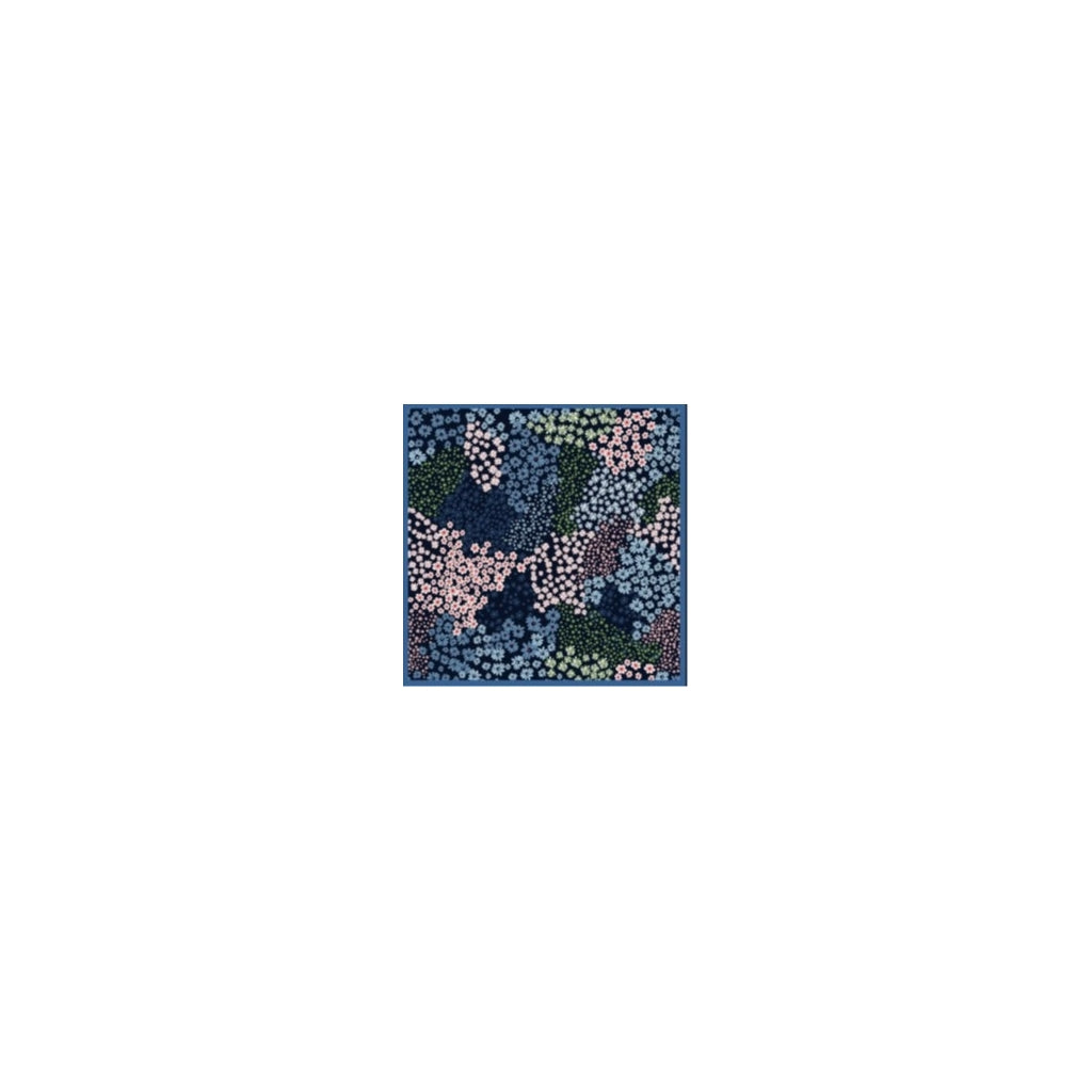 erfurt luxury Mille Fleur Scarves 65 Colony Blue