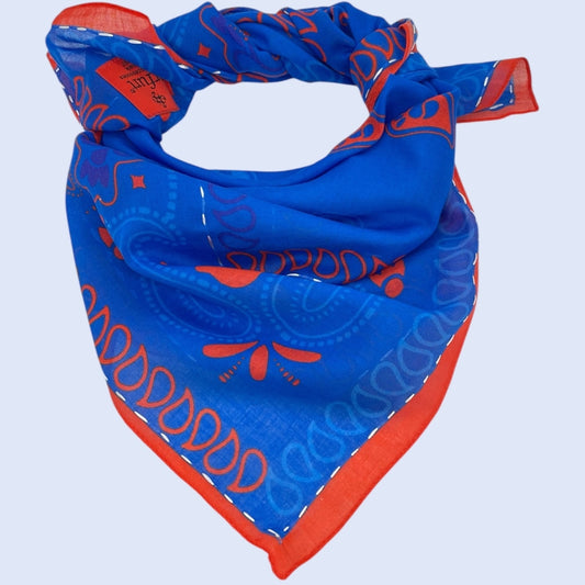 erfurt luxury Paisley beauty Small scarves 68 Blue