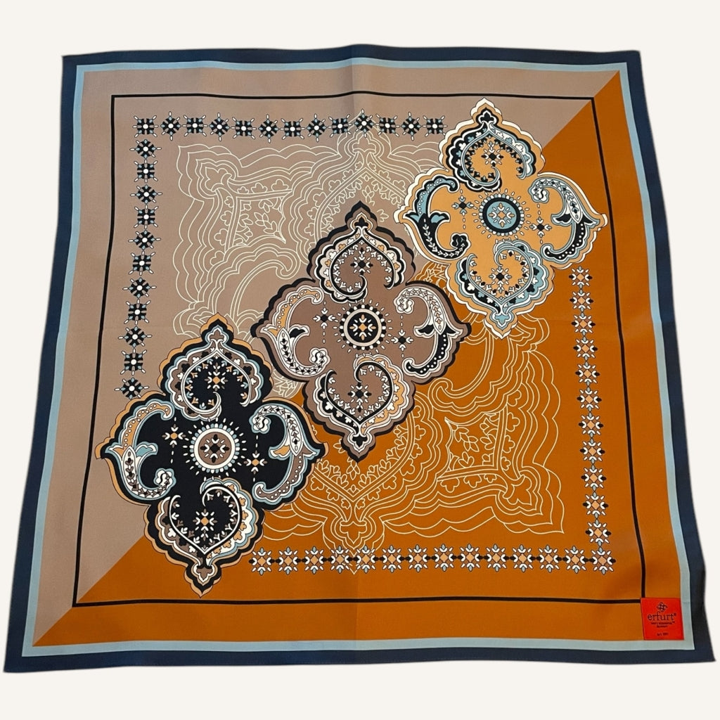 erfurt luxury Paisley dreams Silk Scarves 15 Almond