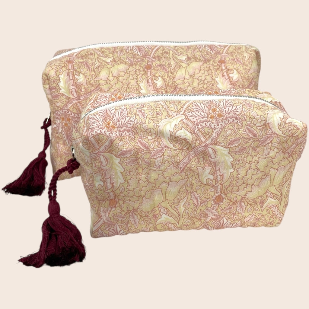 erfurt luxury Quilted pouches set of 2 pcs. Pouches set 30 Primrose Rose