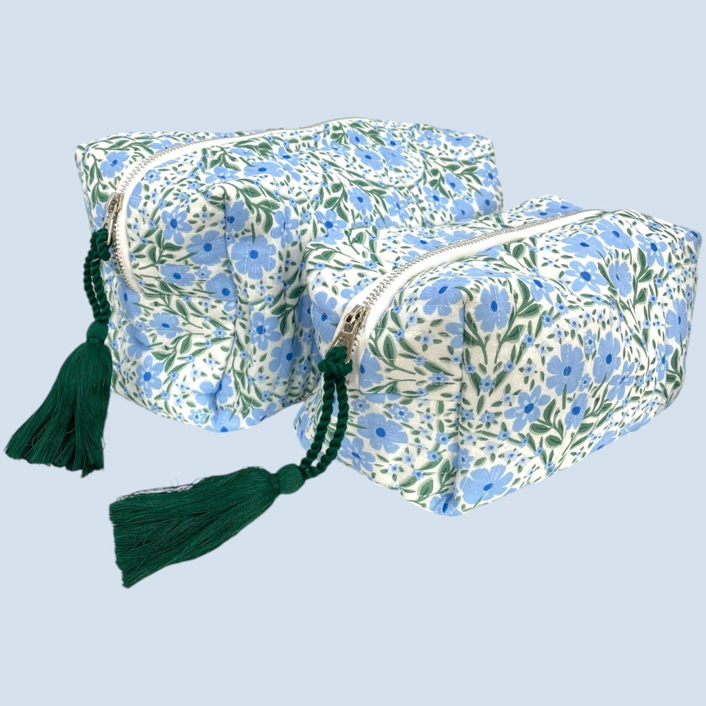 erfurt luxury Quilted pouches set of 2 pcs. Pouches set 60 Baby Blue