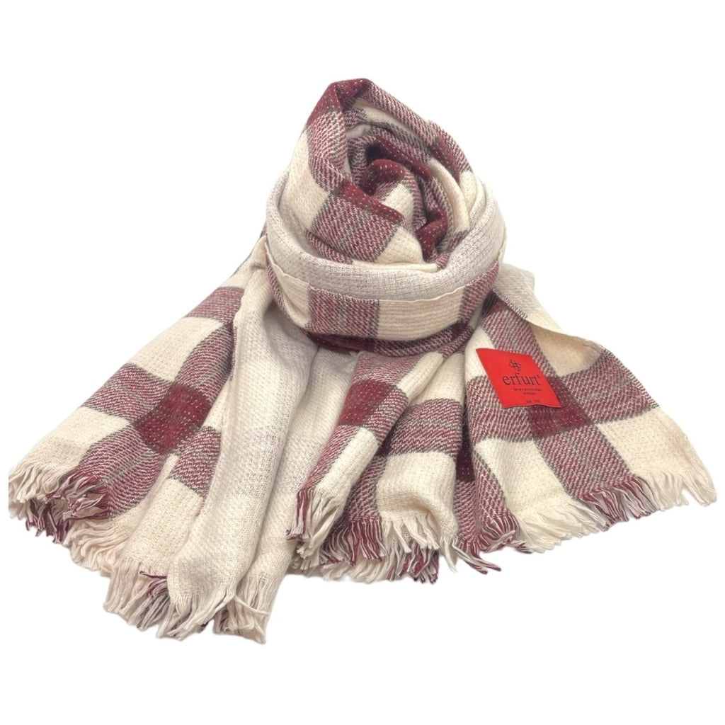 erfurt luxury Royal checks Scarves 39 Boysenberry