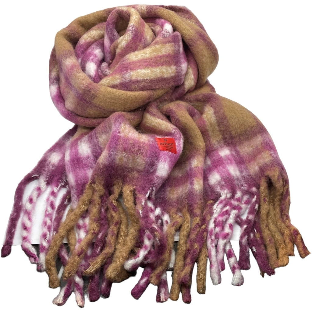 erfurt luxury Warm checks Scarves 13 camel