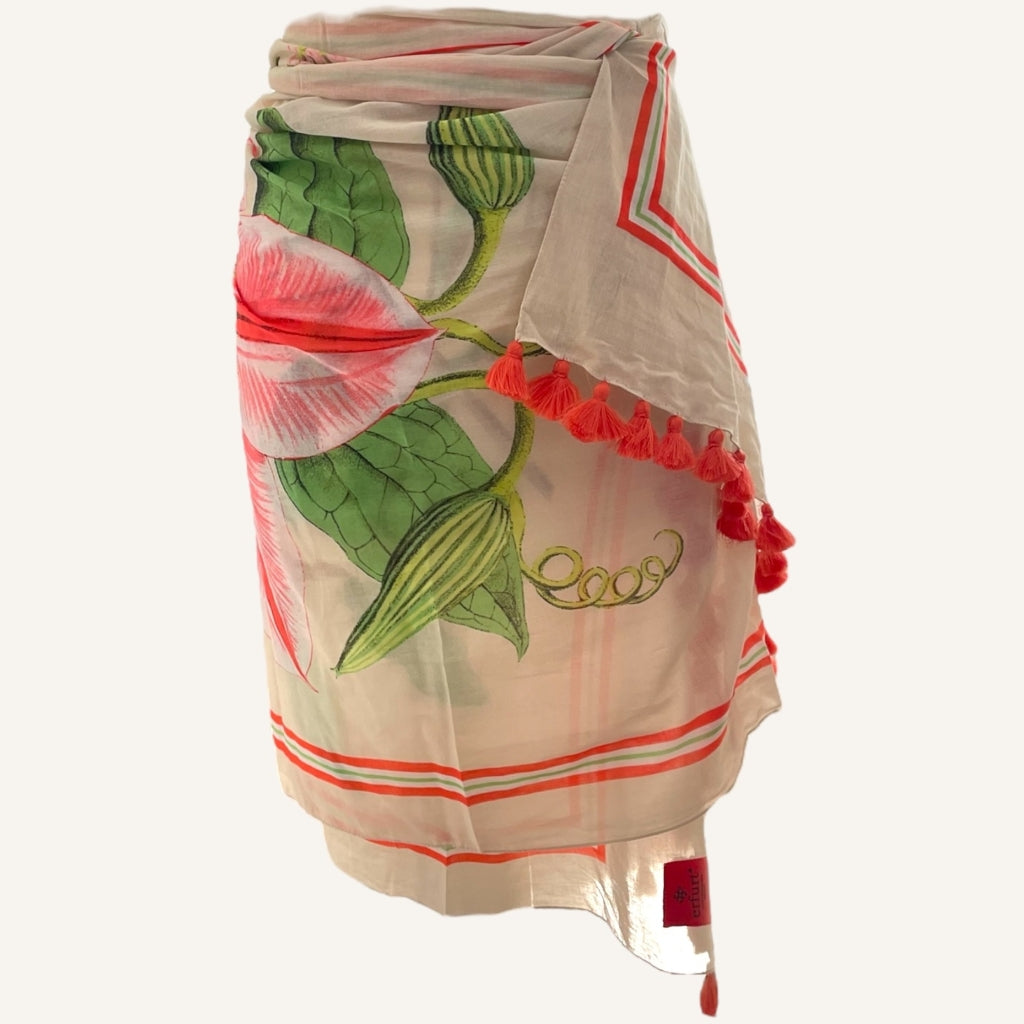 erfurt luxury Soft flowers Scarves 29 Peach