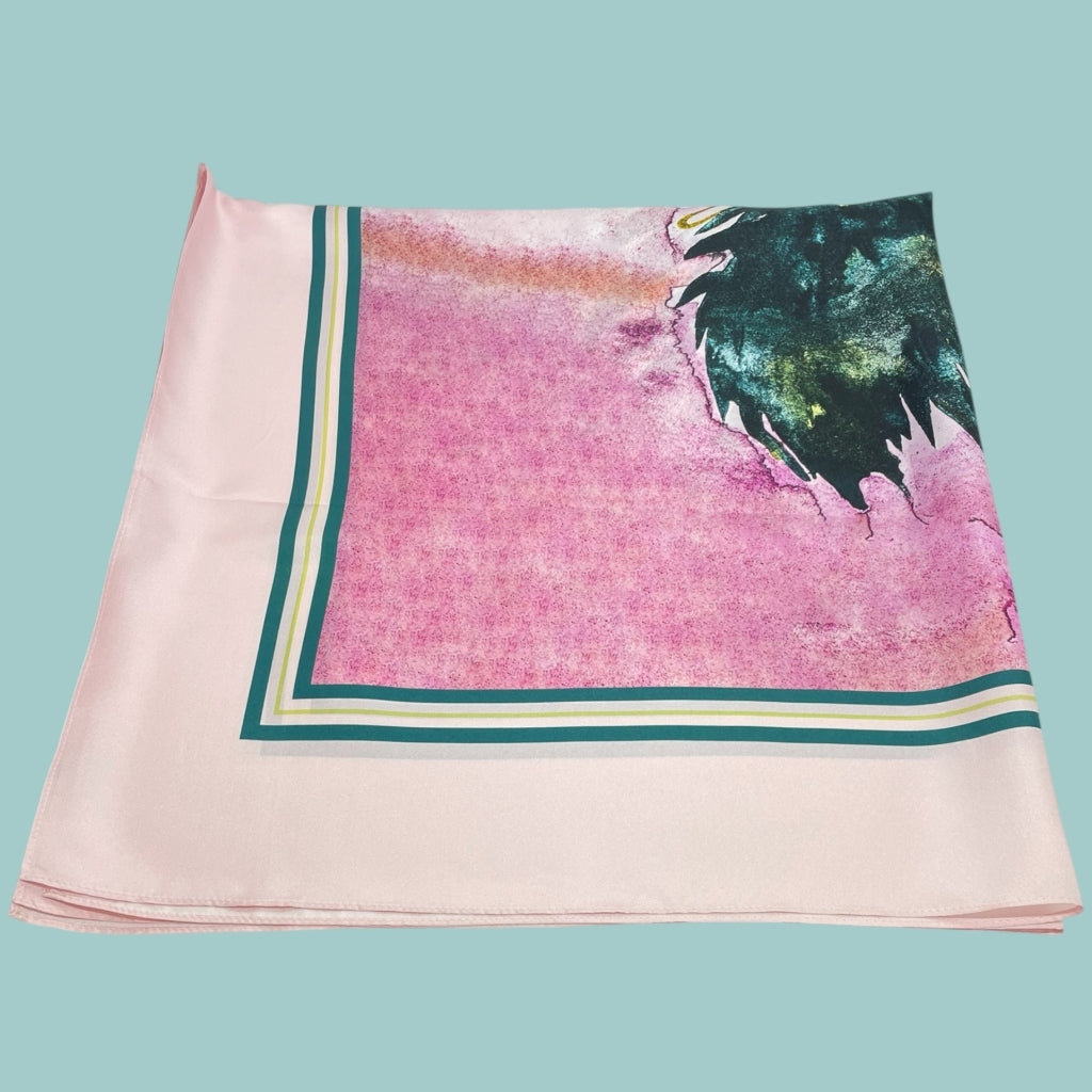 erfurt luxury Turquoise flower Scarves 30 Primrose Rose