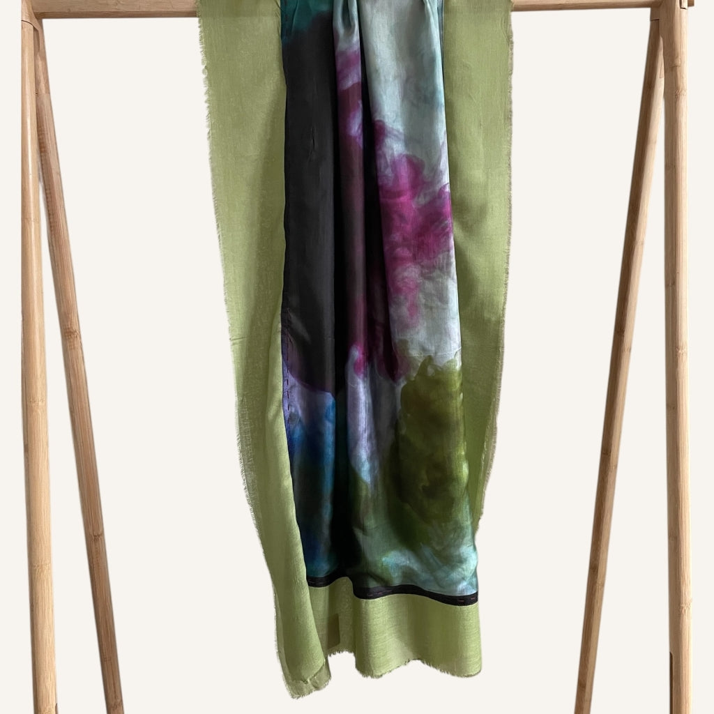 erfurt luxury Water paint Silk Scarves 39 Boysenberry