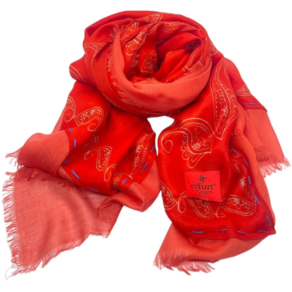 erfurt luxury Waves Scarves 35 Red