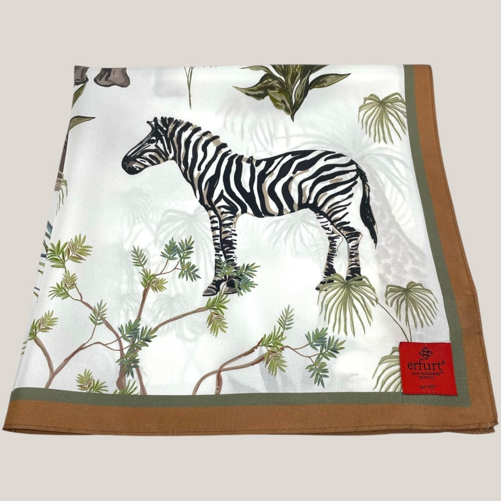 erfurt luxury Wild animals Small scarves 44 Seagreen