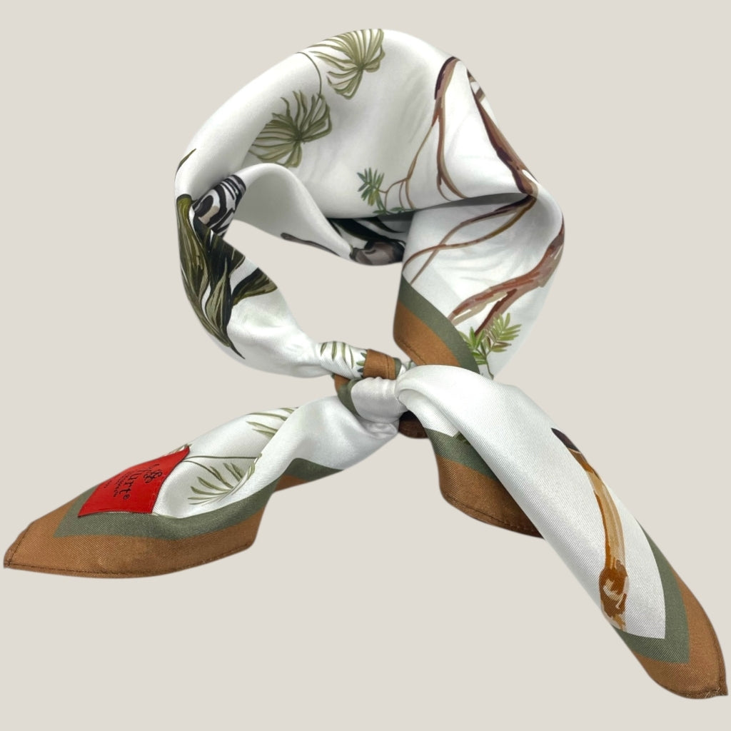 erfurt luxury Wild animals Small scarves 44 Seagreen