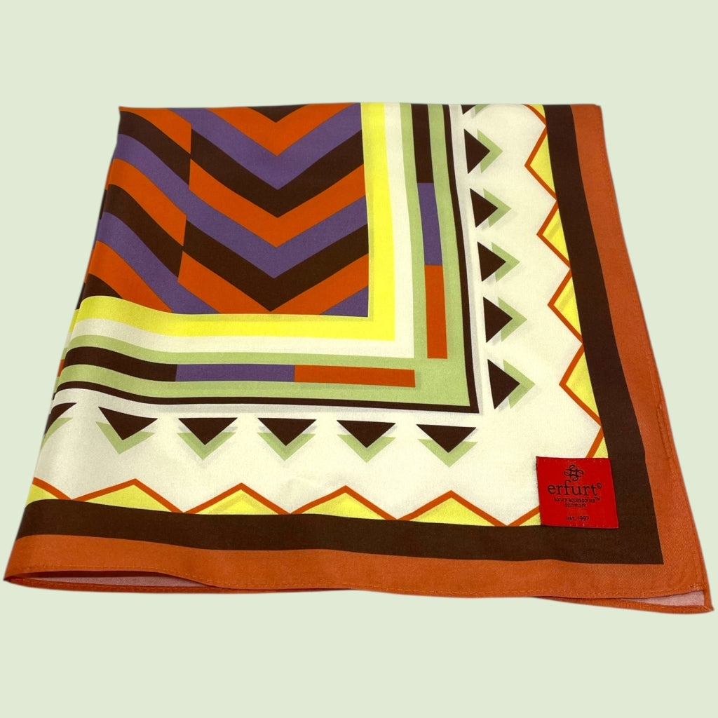 erfurt luxury Zig zag orange Small scarves 29 Peach
