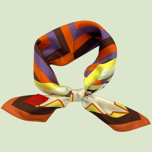 erfurt luxury Zig zag orange Small scarves 29 Peach